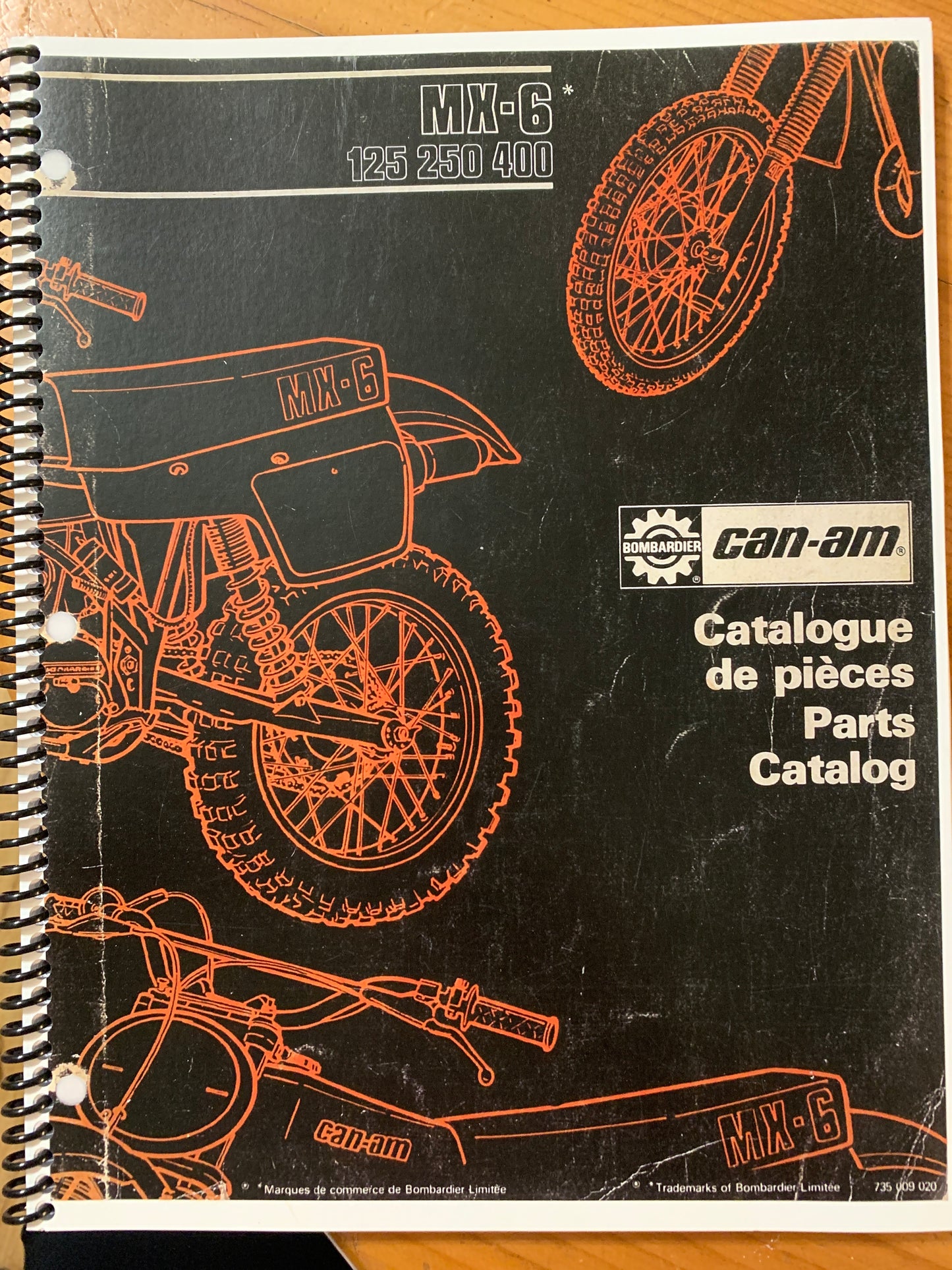 Can Am MX-6 parts catalog book