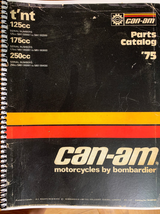 Can Am T’nT parts catalog book
